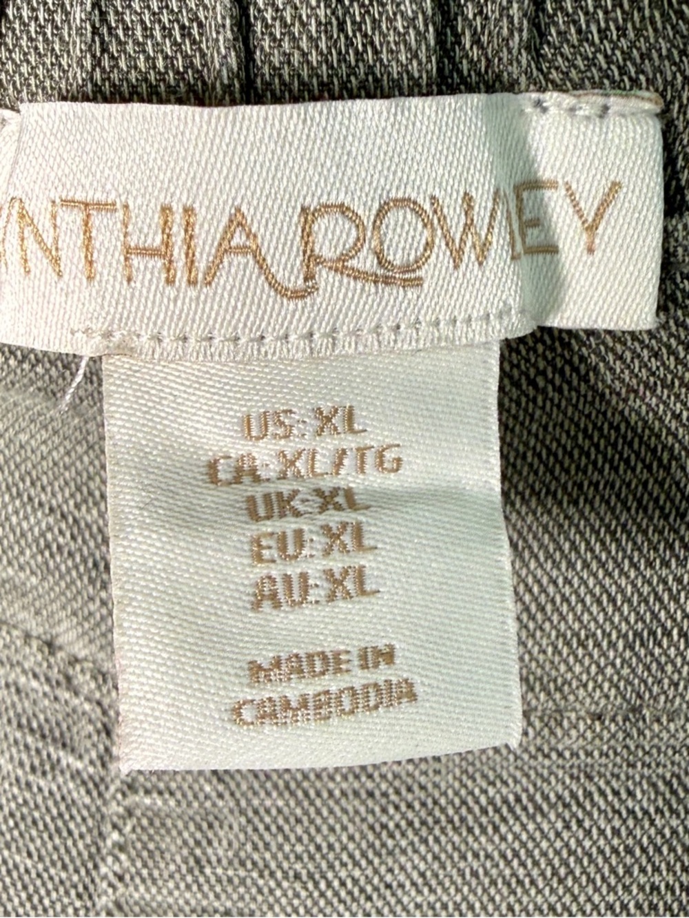Cynthia Rowley Wide-Leg Linen Crop Pant | Sage | XL - Picture 5 of 6